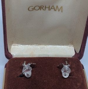 Vintage Acorn Clip On Earrings by Gorham